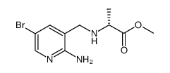 (R)-methyl 2-((2-amino-5-bromopyridin-3-yl)methylamino)propanoate结构式
