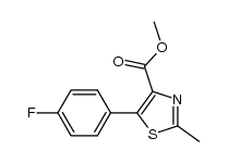 5-(4-fluoro-phenyl)-2-methyl-thiazole-4-carboxylic acid methyl ester结构式