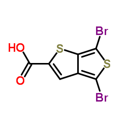 4,6-二溴噻吩并[3,4-B]噻吩-2-羧酸结构式