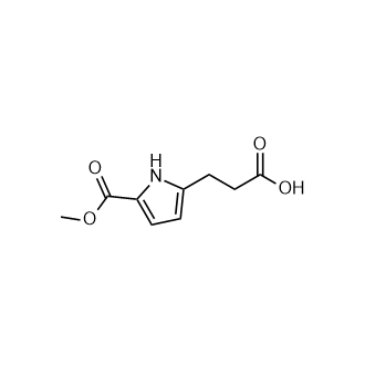 3-(5-(Methoxycarbonyl)-1H-pyrrol-2-yl)propanoic acid Structure