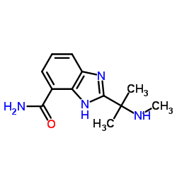 2-[2-(Methylamino)-2-propanyl]-1H-benzimidazole-4-carboxamide Structure
