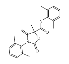 N,3-bis(2,6-dimethylphenyl)-5-methyl-4-methylene-2-oxooxazolidine-5-carboxamide结构式