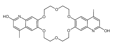 2,14-Dimethyl-2,16-dihydroxyquinolino<6,7-b,6,7-k>-18-crown-6 Structure