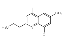 8-氯-6-甲基-2-丙基-4-喹啉醇结构式