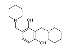 2,4-Bis(1-piperidinylmethyl)-1,3-benzenediol结构式