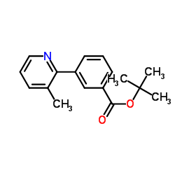 3-(3-甲基吡啶-2-基)苯甲酸叔丁基酯结构式