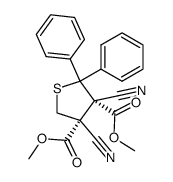 cis-3,4-dicyano-2,2-diphenyltetrahydrothiophene-3,4-dicarboxylate Structure
