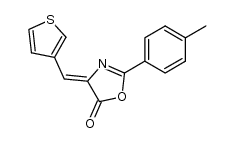 4-(thiophen-3-ylmethylene)-2-(p-tolyl)oxazol-5(4H)-one结构式
