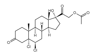 21-acetoxy-5,6β-dichloro-17-hydroxy-5α-pregnane-3,20-dione Structure