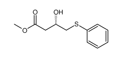 (S)-3-Hydroxy-4-phenylsulfanyl-butyric acid methyl ester Structure