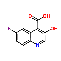 6-Fluoro-3-hydroxy-quinoline-4-carboxylic acid结构式