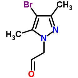 (4-Bromo-3,5-dimethyl-1H-pyrazol-1-yl)acetaldehyde结构式