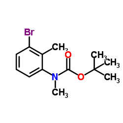 2-Methyl-2-propanyl (3-bromo-2-methylphenyl)methylcarbamate Structure