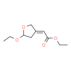 Acetic acid, (5-ethoxydihydro-3(2H)-furanylidene)-, ethyl ester, (E)- (9CI)结构式
