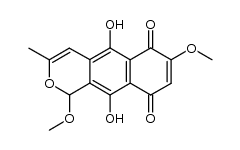 5,10-dihydroxy-1,7-dimethoxy-3-methyl-1H-naphtho-[2,3-c]-pyran-6,9-dione结构式