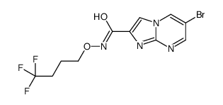6-bromo-N-(4,4,4-trifluorobutoxy)imidazo[1,2-a]pyrimidine-2-carboxamide结构式