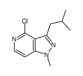 4-CHLORO-3-ISOBUTYL-1-METHYL-1H-PYRAZOLO[4,3-C]PYRIDINE结构式