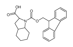 (2R)-1-(((9H-Fluoren-9-yl)methoxy)carbonyl)octahydro-1H-indole-2-carboxylic acid structure