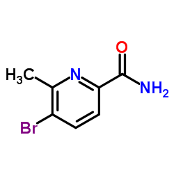 5-Bromo-6-methyl-2-pyridinecarboxamide结构式