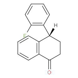 (R)-4-(2-氟苯基)-3,4-二氢萘-1(2H)-酮结构式