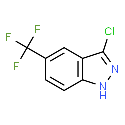 3-Chloro-5-(trifluoromethyl)-1H-indazole结构式