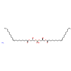 (Hydroxyphosphoryl)bis[oxy(2S)-2-hydroxy-3,1-propanediyl] (9Z,9'Z)bis(-9-octadecenoate) ammoniate (1:1) Structure
