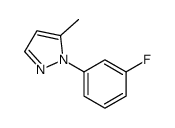 1-(3-FLUOROPHENYL)-5-METHYL-1H-PYRAZOLE结构式