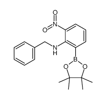 N-Benzyl-2-nitro-6-(4,4,5,5-tetramethyl-1,3,2-dioxaborolan-2-yl)aniline Structure