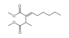 dimethyl (2E)-2-hexylidene-3-methylsuccinate Structure