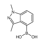 1,3-dimethyl-1H-indazol-4-yl-4-boronic acid结构式