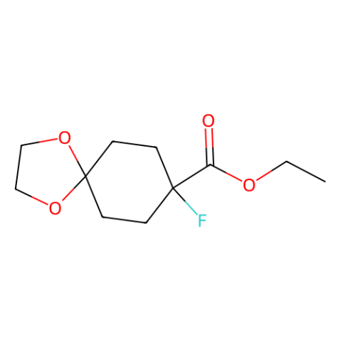 ethyl 8-fluoro-1,4-dioxaspiro[4.5]decane-8-carboxylate Structure