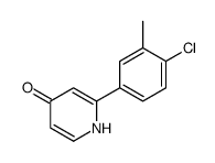 2-(4-chloro-3-methylphenyl)-1H-pyridin-4-one结构式