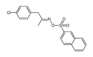 1-(4-chlorophenyl)propan-2-one O-naphthalen-2-ylsulfonyl oxime结构式