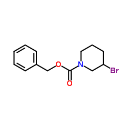 Benzyl 3-bromo-1-piperidinecarboxylate结构式
