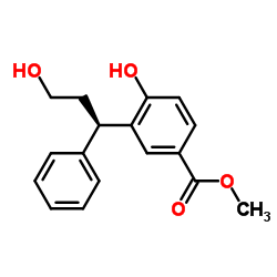 3-((1R)-3-Hydroxy-1-phenyl-propyl)-4-hydroxy-benzoic Acid Methyl Ester Structure