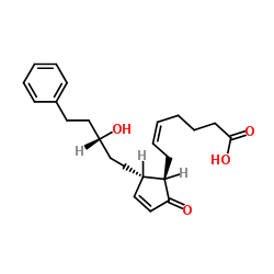 17-苯基三正丙基13,14-二氢前列腺素A2结构式