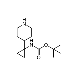 tert-Butyl (1-(piperidin-4-yl)cyclopropyl)carbamate structure