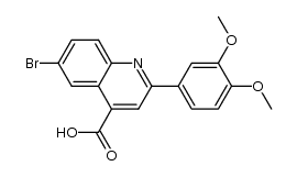 6-bromo-2-(3'4'-dimethoxyphenyl)quinoline-4-carboxylic acid结构式