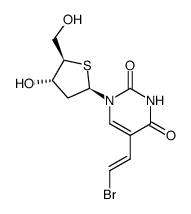 5-(2-bromovinyl)-2'-deoxy-4'-thiouridine Structure