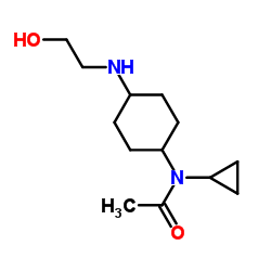 N-Cyclopropyl-N-{4-[(2-hydroxyethyl)amino]cyclohexyl}acetamide结构式