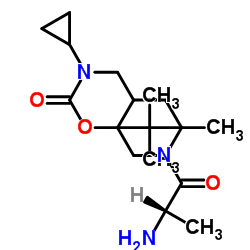 2-Methyl-2-propanyl [(1-alanyl-4-piperidinyl)methyl]cyclopropylcarbamate结构式
