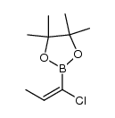 2-(1-chloroprop-1-enyl)-4,4,5,5-tetramethyl-1,3,2-dioxaborolane结构式