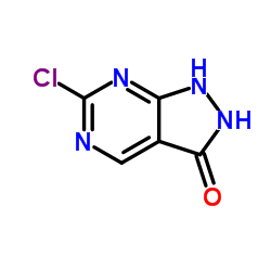 6-Chloro-1,2-dihydro-3H-pyrazolo[3,4-d]pyrimidin-3-one结构式