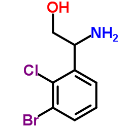 2-Amino-2-(3-bromo-2-chlorophenyl)ethanol结构式