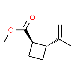 Cyclobutanecarboxylic acid, 2-(1-methylethenyl)-, methyl ester, (1R-trans)- structure