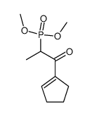 dimethyl (1-(cyclopent-1-en-1-yl)-1-oxopropan-2-yl)phosphonate结构式