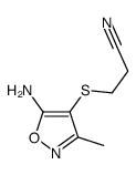 3-[(5-amino-3-methyl-1,2-oxazol-4-yl)sulfanyl]propanenitrile Structure