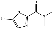 5-Bromo-thiazole-2-carboxylic acid dimethylamide结构式