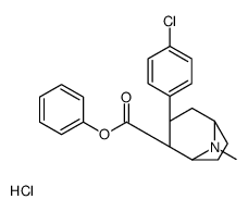 phenyl (3S,4S)-3-(4-chlorophenyl)-8-methyl-8-azabicyclo[3.2.1]octane-4-carboxylate,hydrochloride Structure