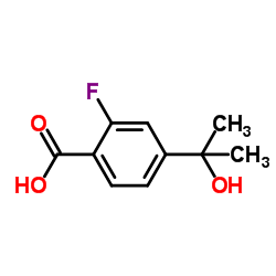 2-Fluoro-4-(2-hydroxy-2-propanyl)benzoic acid结构式